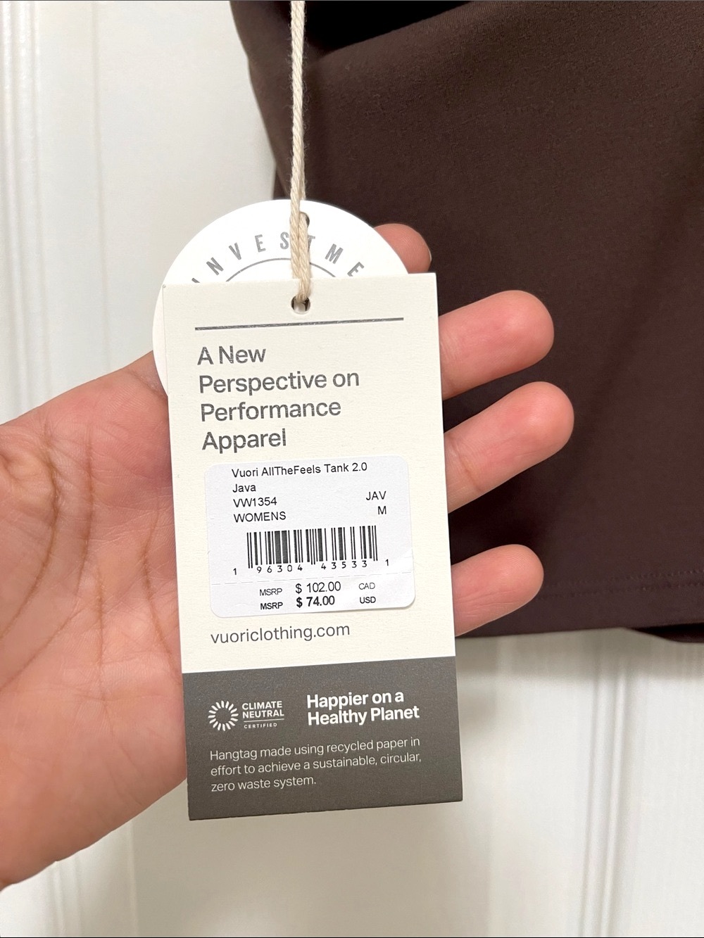 NWT Vuori AllTheFeels Tank 2.0 in Java - Picture 5 of 5